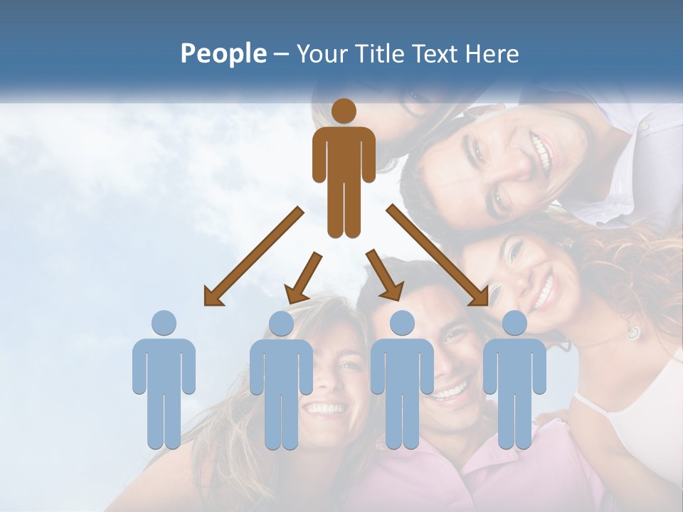 A Group Of People Standing Together In A Circle PowerPoint Template
