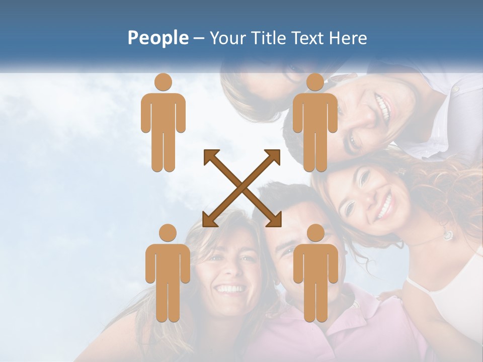 A Group Of People Standing Together In A Circle PowerPoint Template