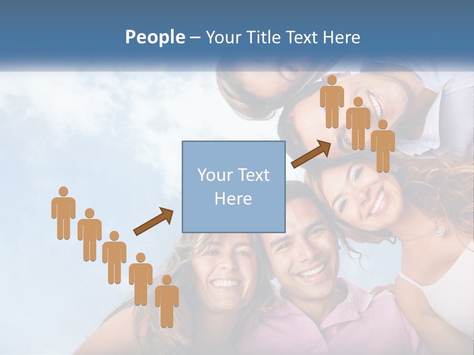 A Group Of People Standing Together In A Circle PowerPoint Template