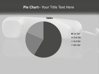 A White Telephone Sitting On Top Of A Table PowerPoint Template