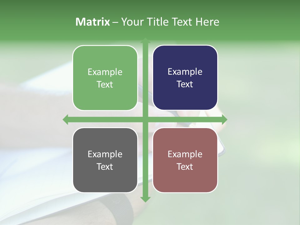 A Person Writing On A Notebook With A Pen PowerPoint Template