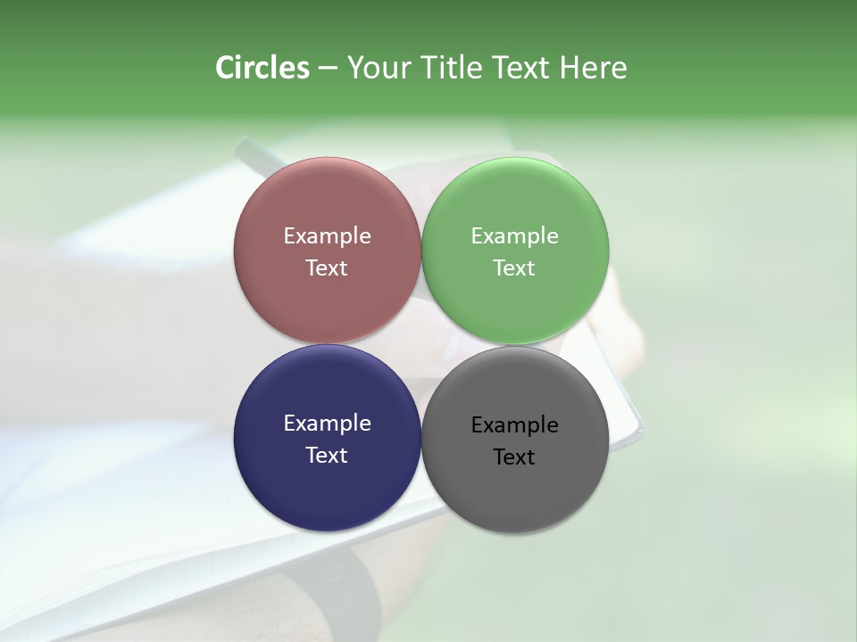 A Person Writing On A Notebook With A Pen PowerPoint Template