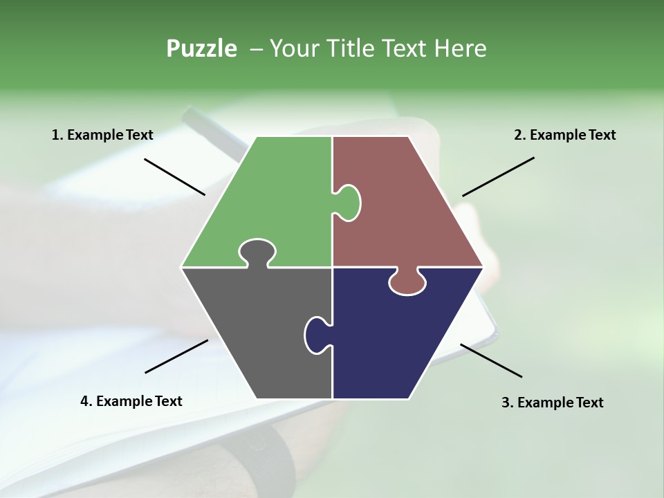 A Person Writing On A Notebook With A Pen PowerPoint Template