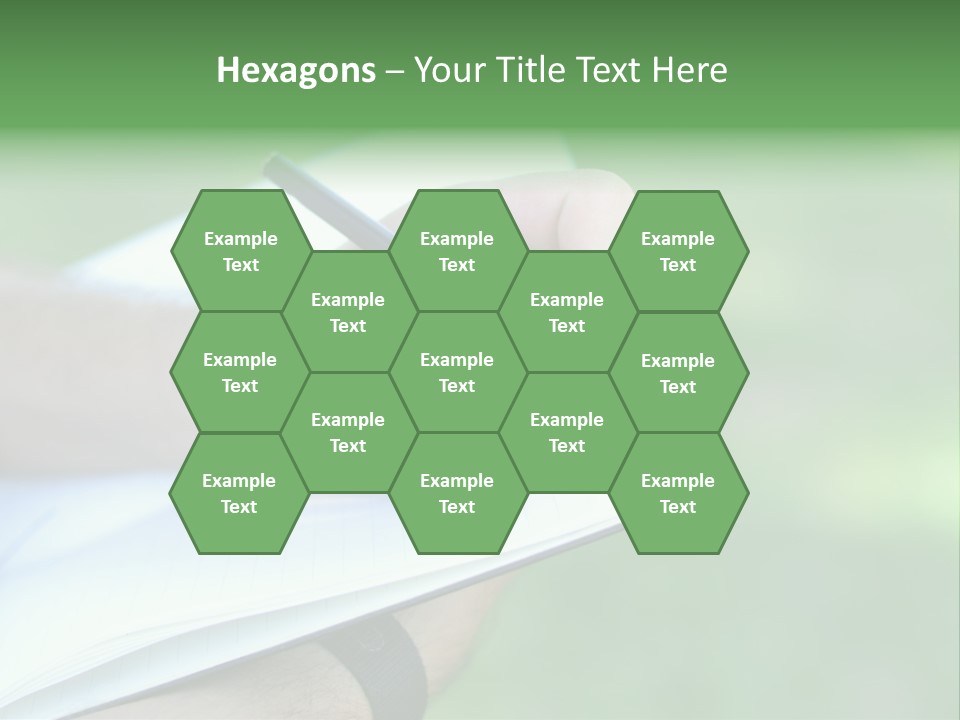 A Person Writing On A Notebook With A Pen PowerPoint Template