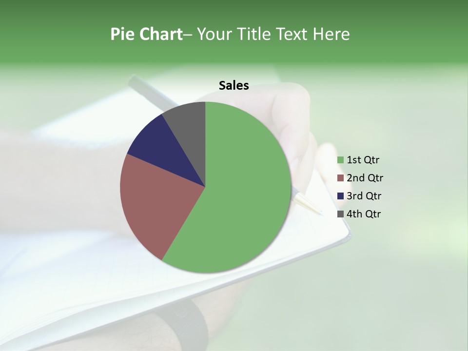 A Person Writing On A Notebook With A Pen PowerPoint Template