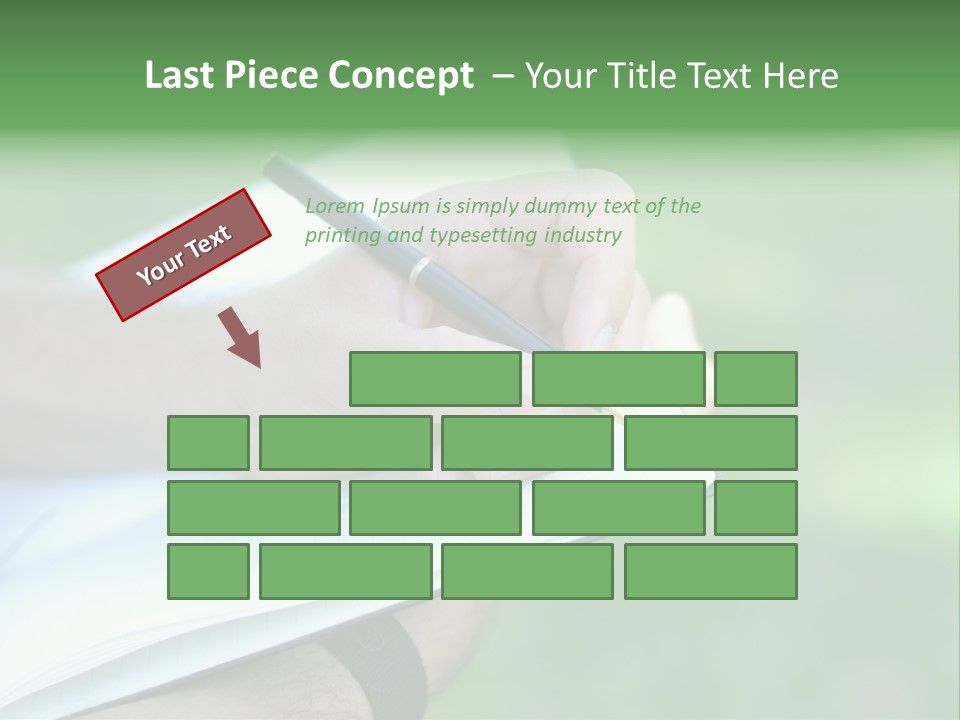 A Person Writing On A Notebook With A Pen PowerPoint Template