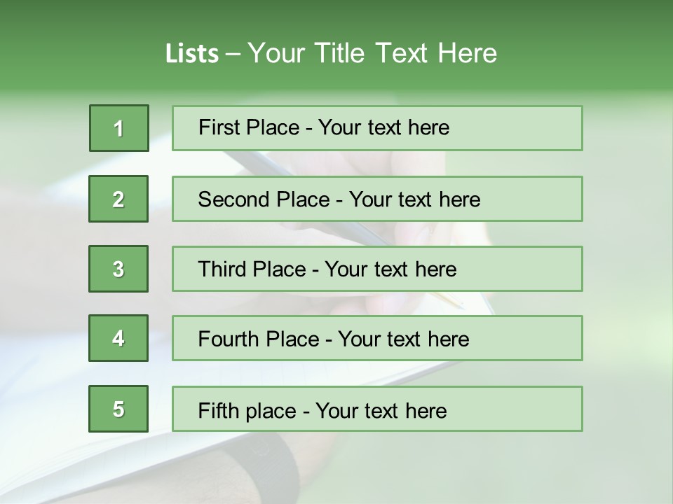 A Person Writing On A Notebook With A Pen PowerPoint Template