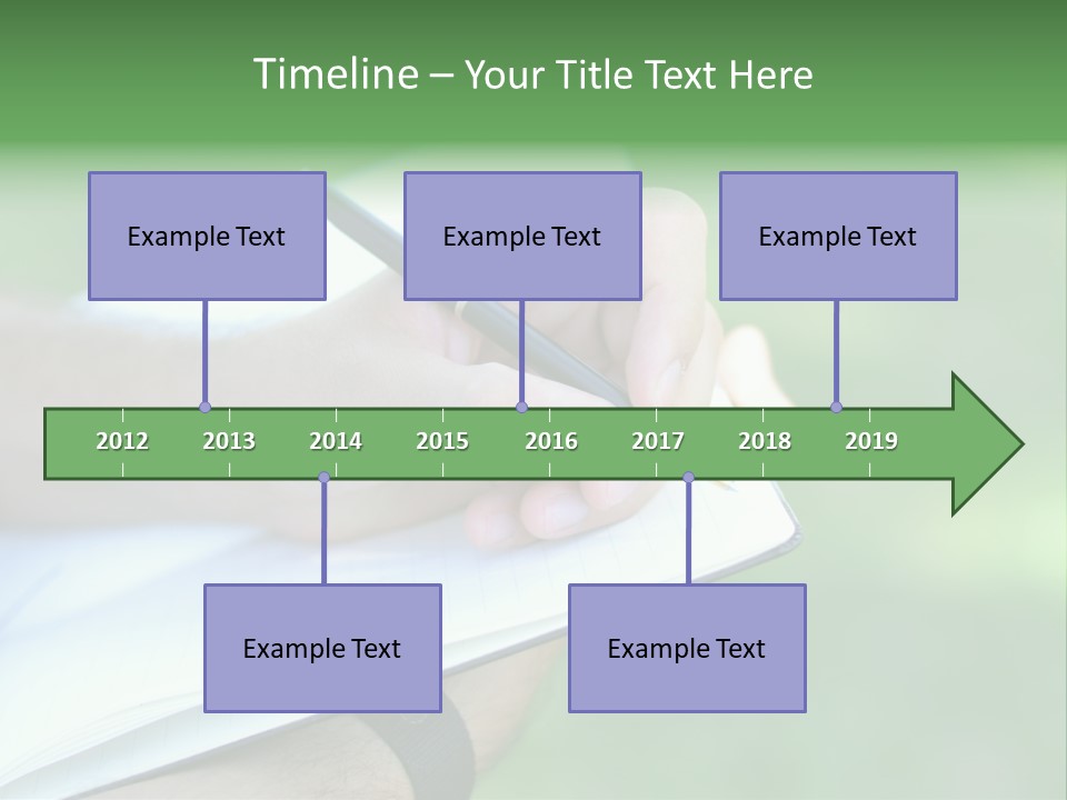 A Person Writing On A Notebook With A Pen PowerPoint Template