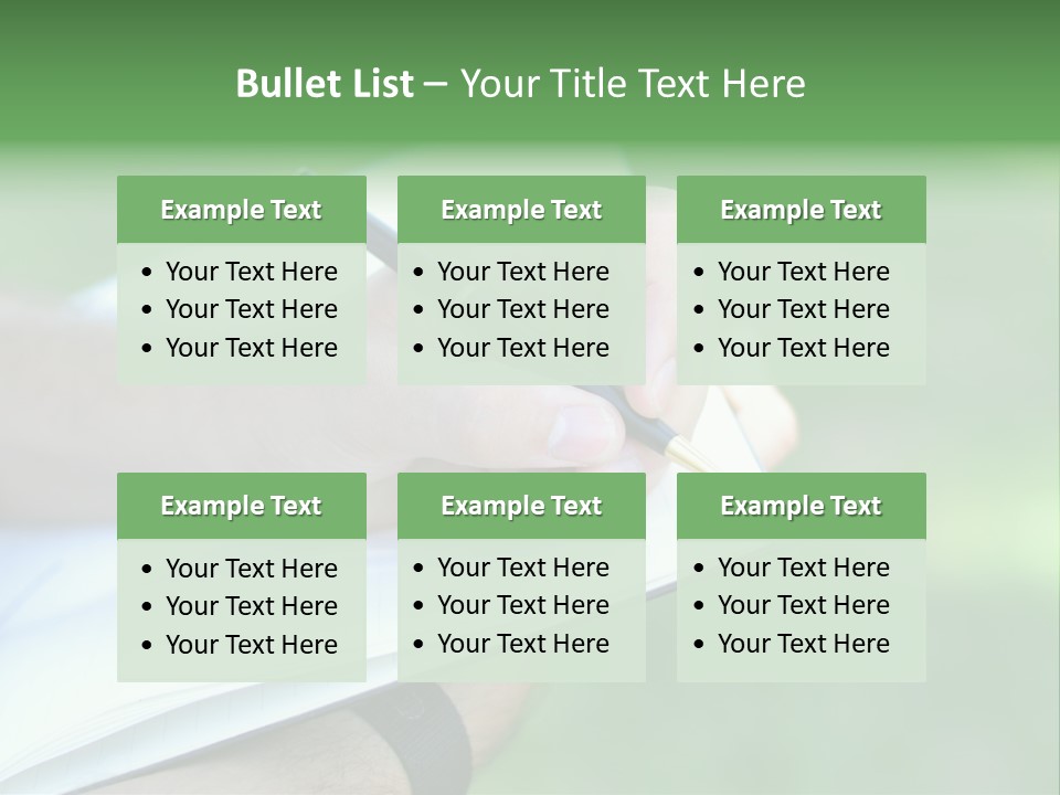 A Person Writing On A Notebook With A Pen PowerPoint Template