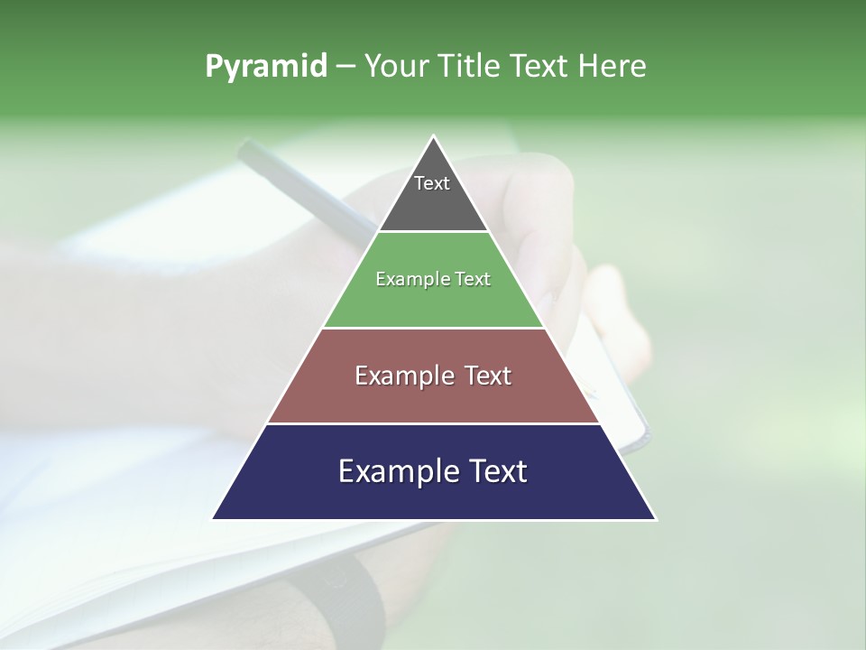 A Person Writing On A Notebook With A Pen PowerPoint Template