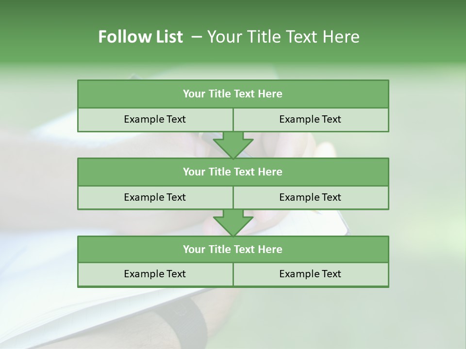 A Person Writing On A Notebook With A Pen PowerPoint Template