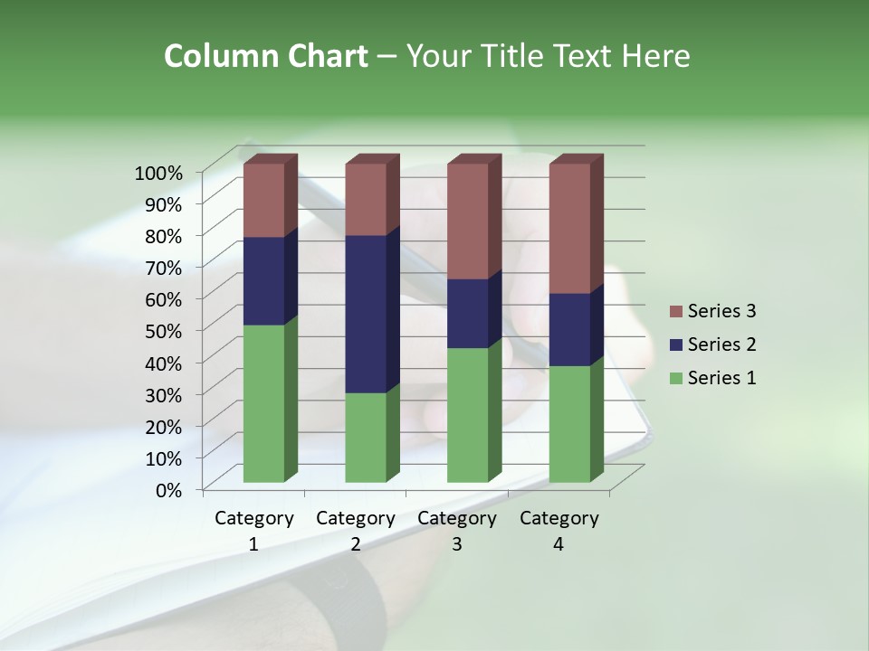 A Person Writing On A Notebook With A Pen PowerPoint Template