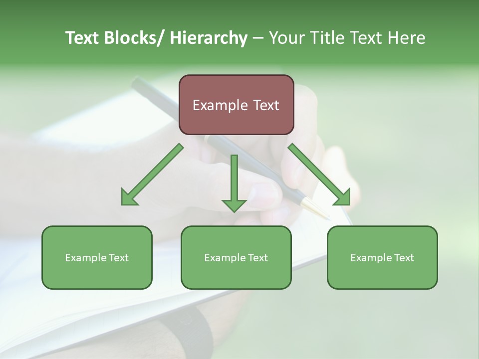 A Person Writing On A Notebook With A Pen PowerPoint Template