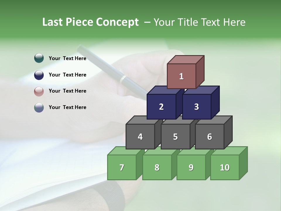 A Person Writing On A Notebook With A Pen PowerPoint Template