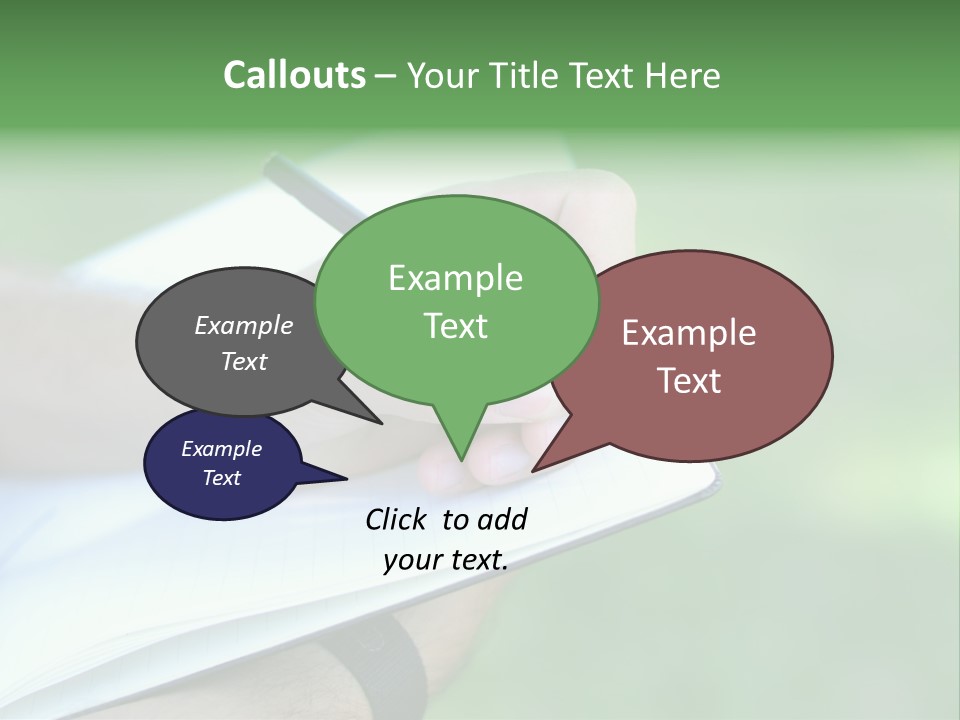 A Person Writing On A Notebook With A Pen PowerPoint Template