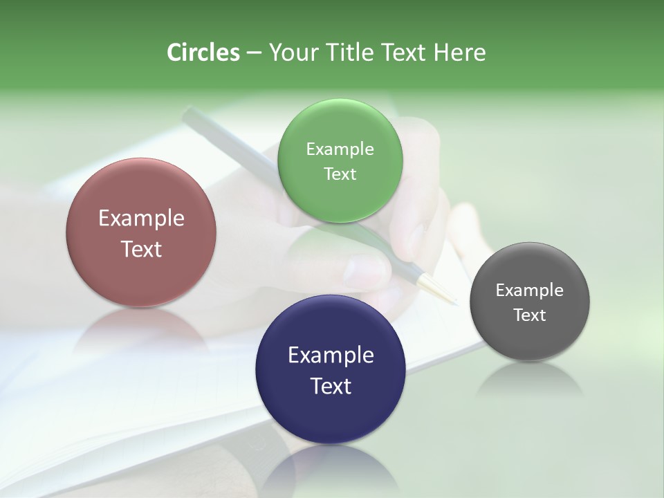 A Person Writing On A Notebook With A Pen PowerPoint Template