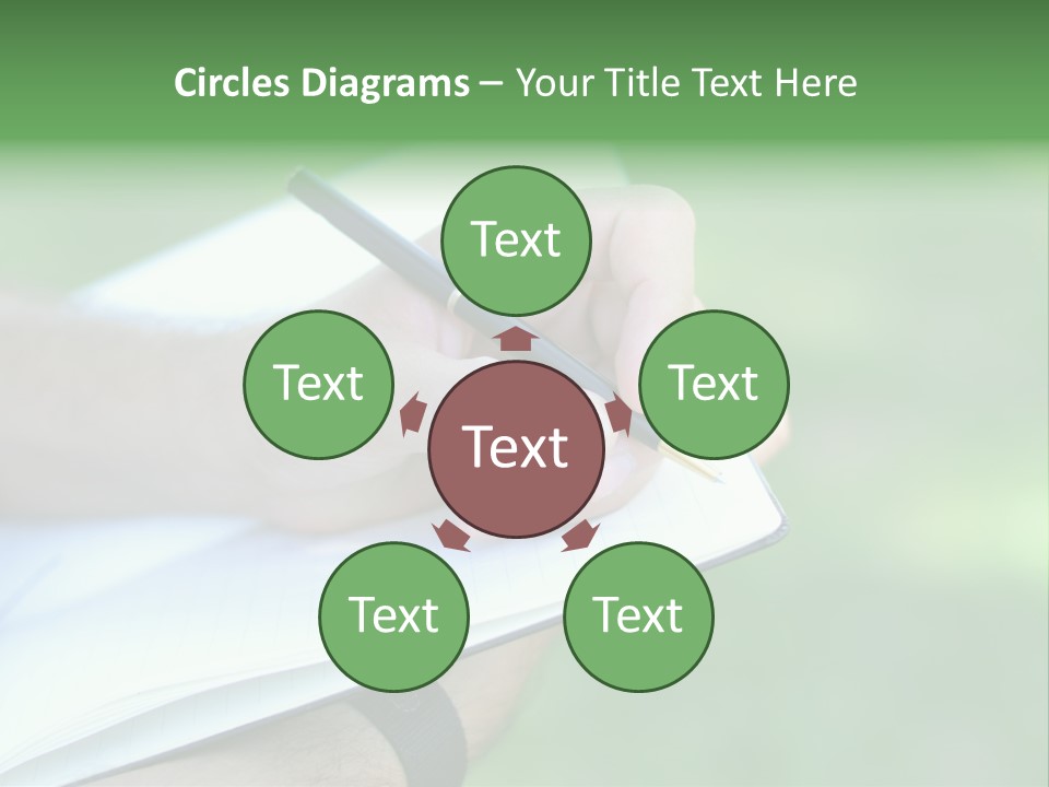 A Person Writing On A Notebook With A Pen PowerPoint Template