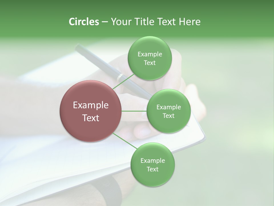 A Person Writing On A Notebook With A Pen PowerPoint Template