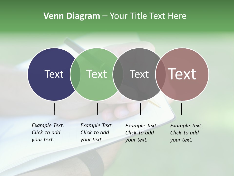 A Person Writing On A Notebook With A Pen PowerPoint Template