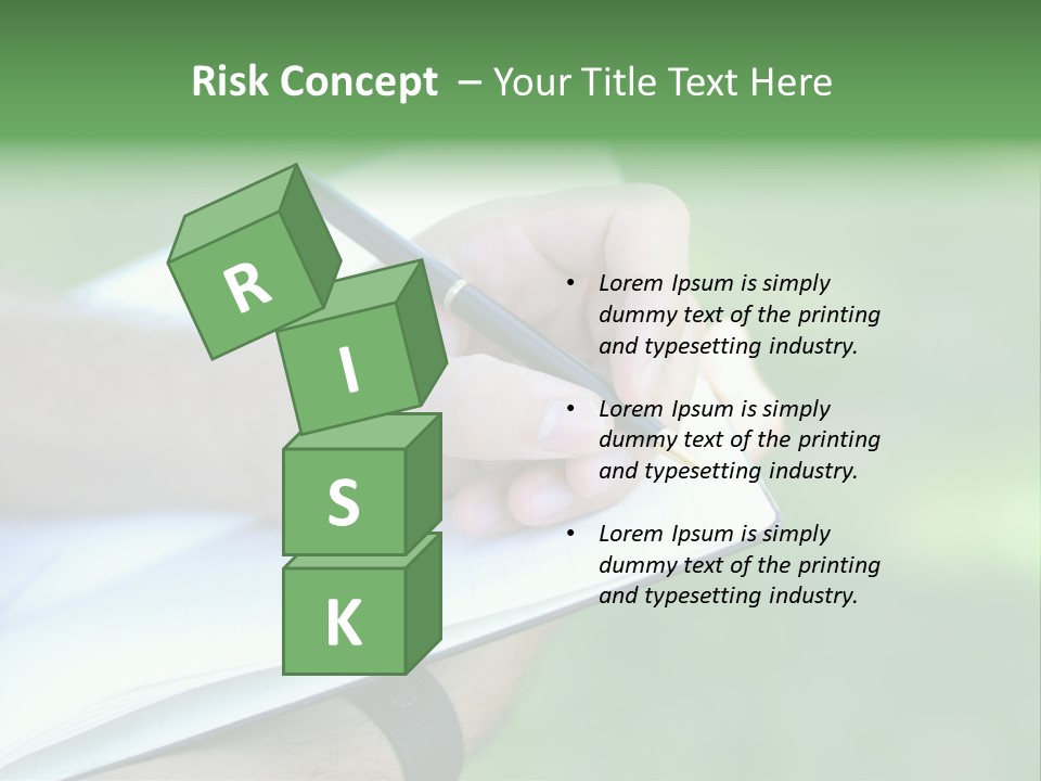 A Person Writing On A Notebook With A Pen PowerPoint Template