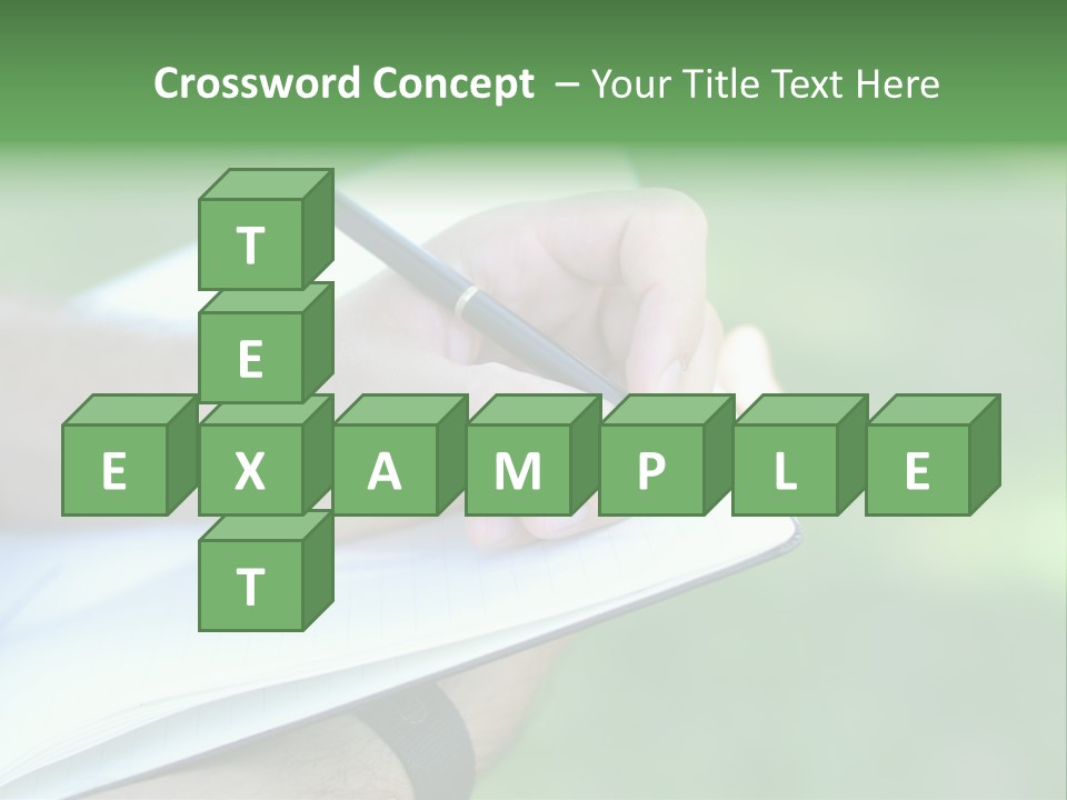 A Person Writing On A Notebook With A Pen PowerPoint Template