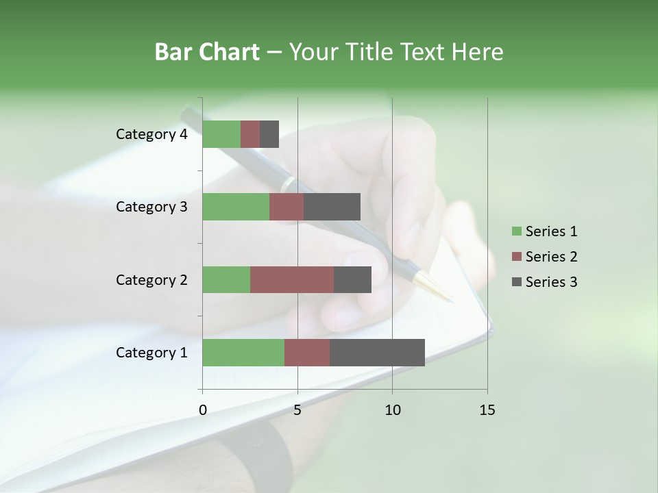 A Person Writing On A Notebook With A Pen PowerPoint Template