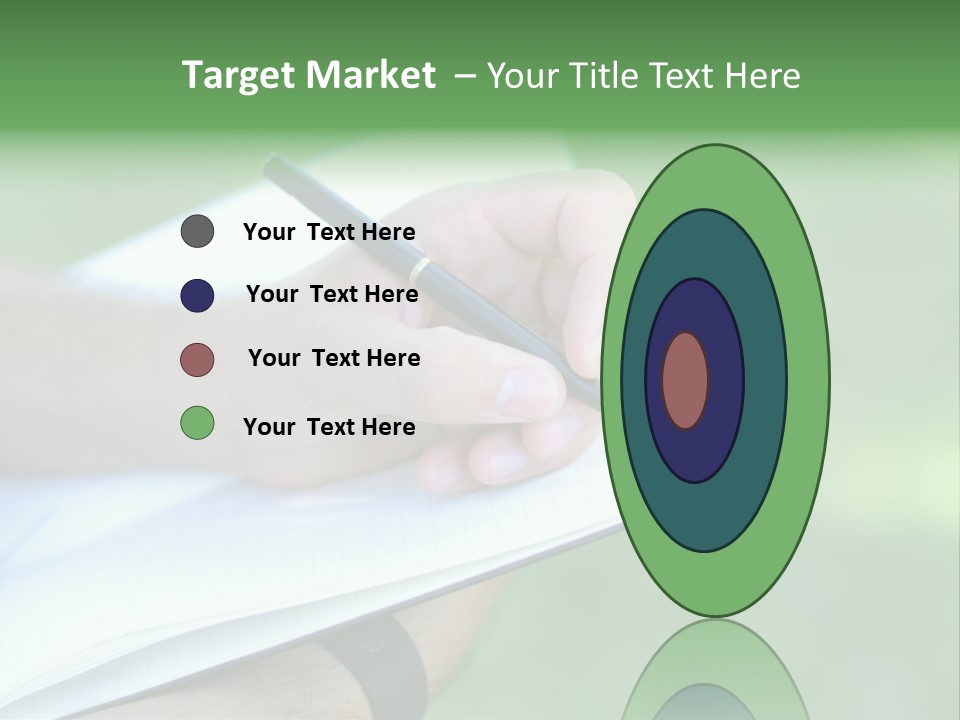 A Person Writing On A Notebook With A Pen PowerPoint Template