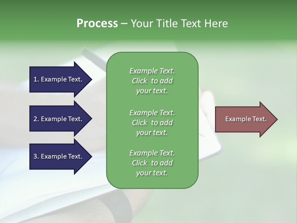 A Person Writing On A Notebook With A Pen PowerPoint Template