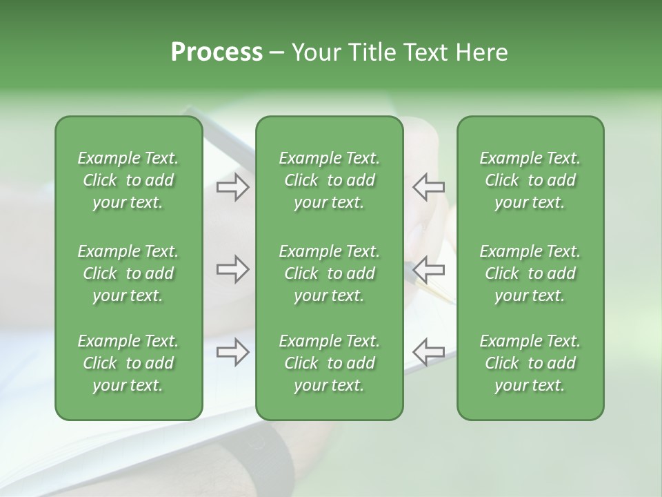 A Person Writing On A Notebook With A Pen PowerPoint Template