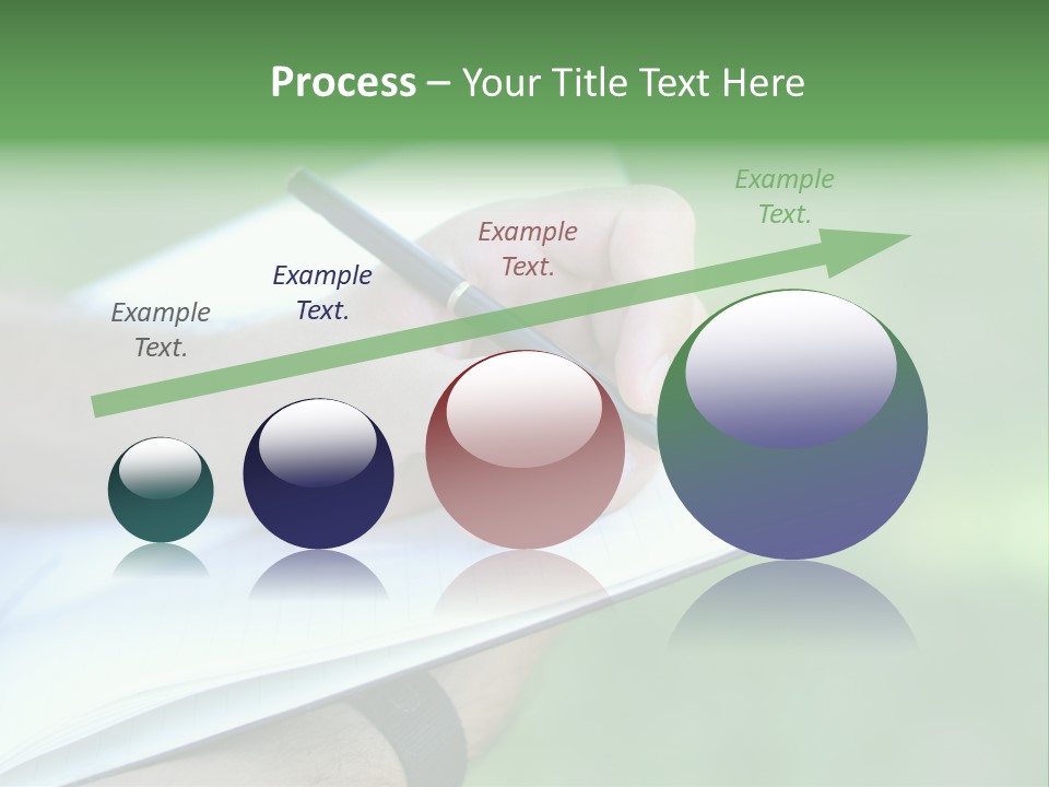 A Person Writing On A Notebook With A Pen PowerPoint Template