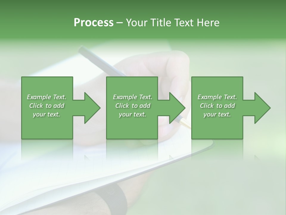 A Person Writing On A Notebook With A Pen PowerPoint Template