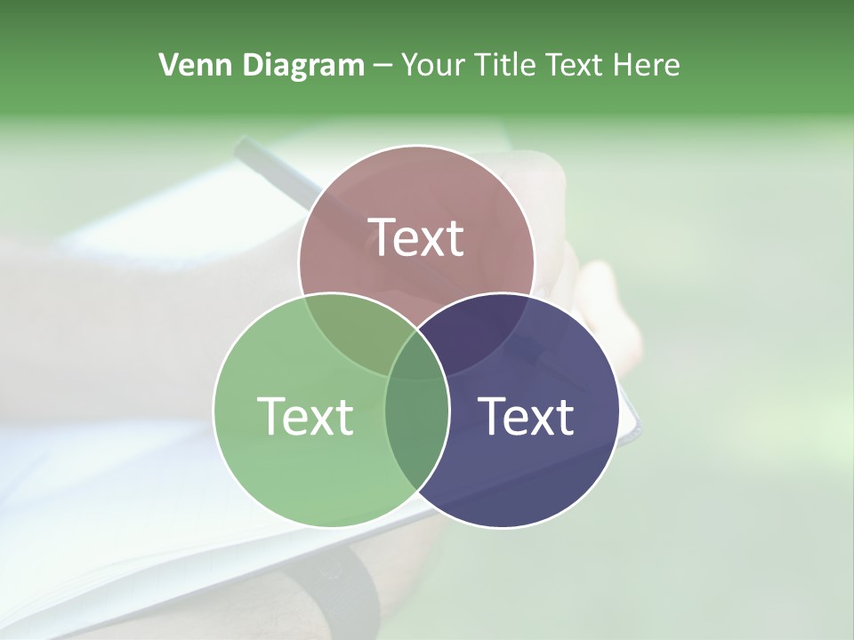 A Person Writing On A Notebook With A Pen PowerPoint Template