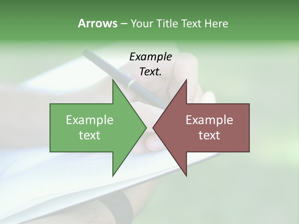 A Person Writing On A Notebook With A Pen PowerPoint Template