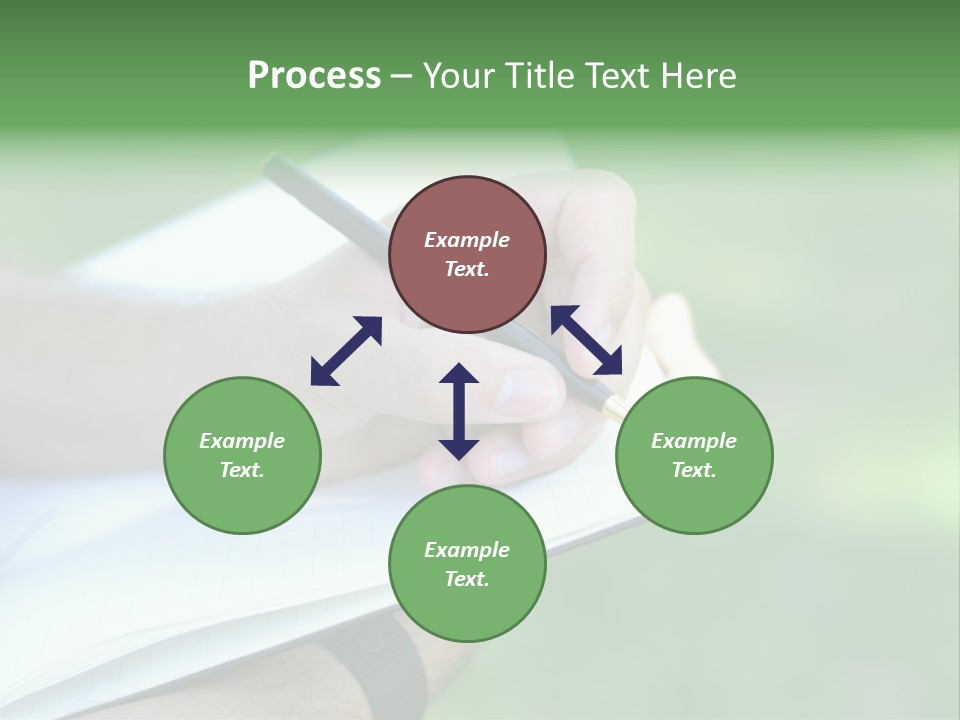 A Person Writing On A Notebook With A Pen PowerPoint Template