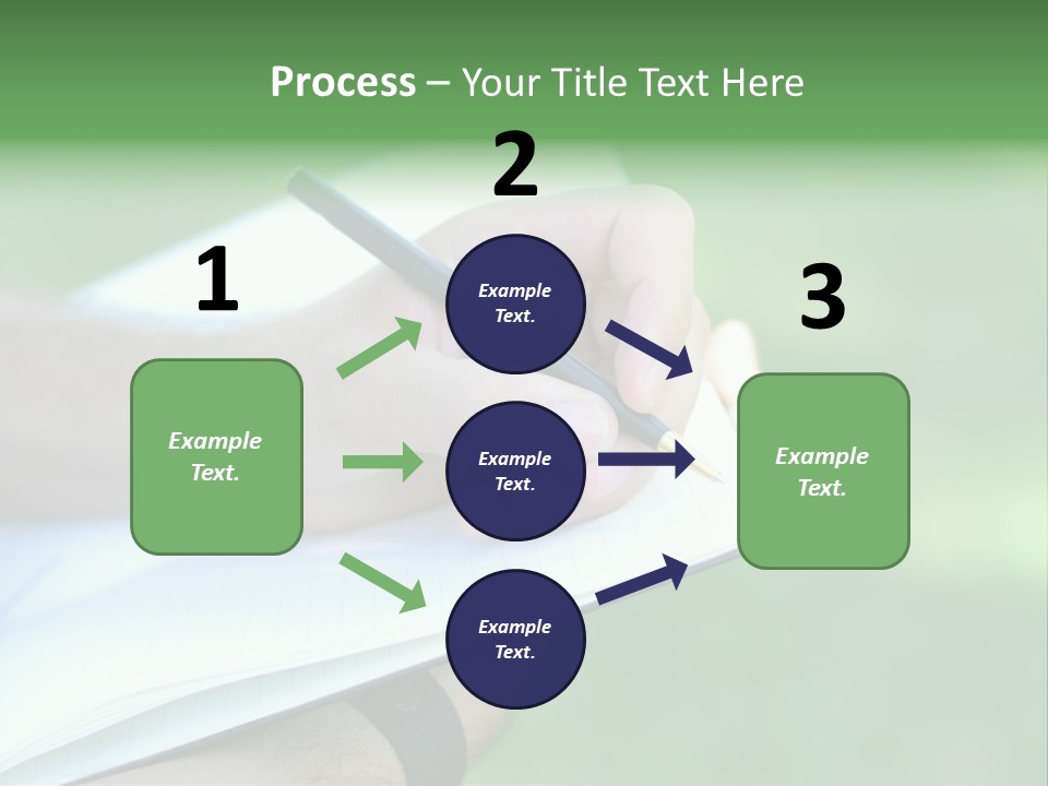 A Person Writing On A Notebook With A Pen PowerPoint Template