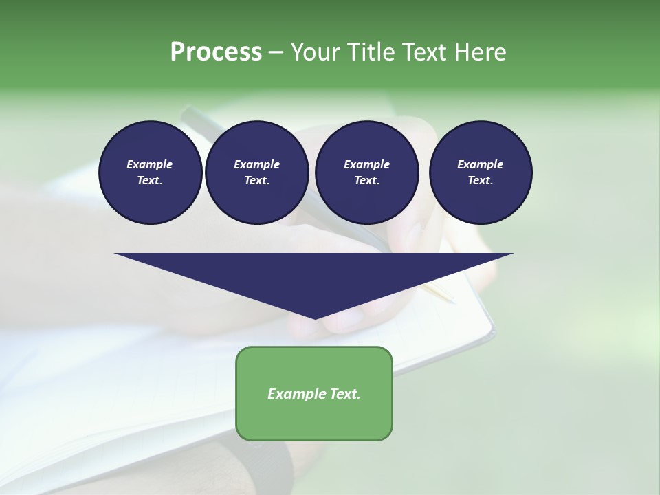 A Person Writing On A Notebook With A Pen PowerPoint Template