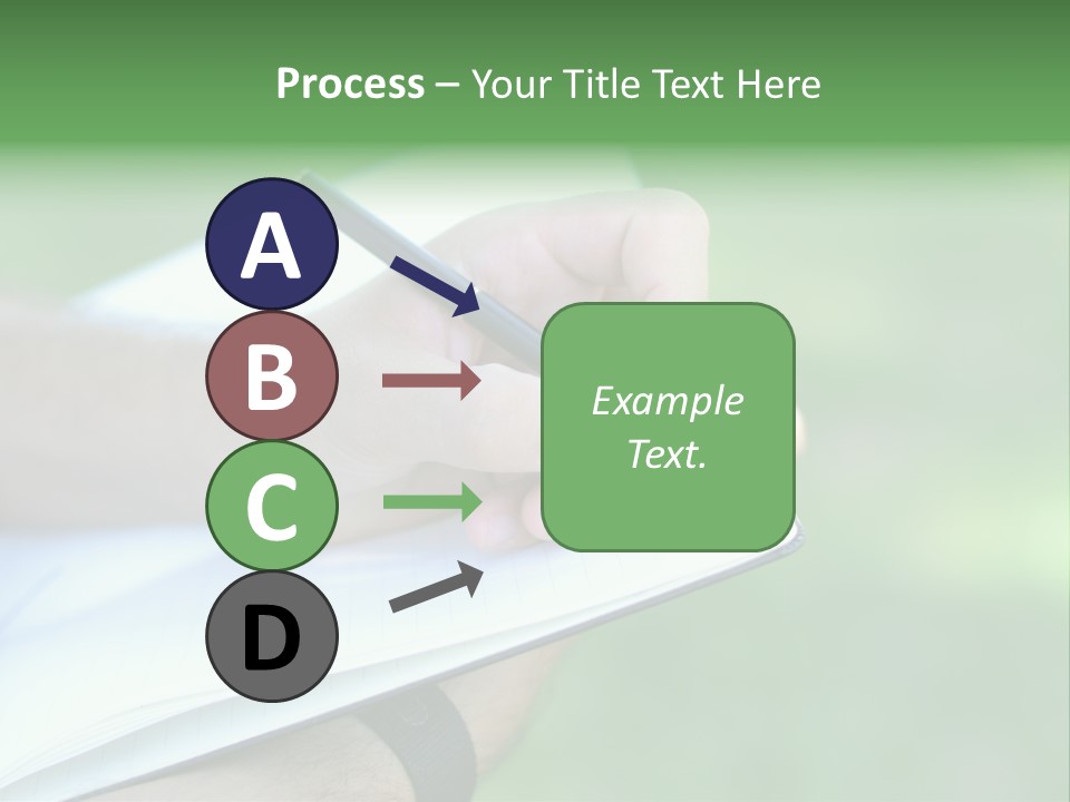 A Person Writing On A Notebook With A Pen PowerPoint Template