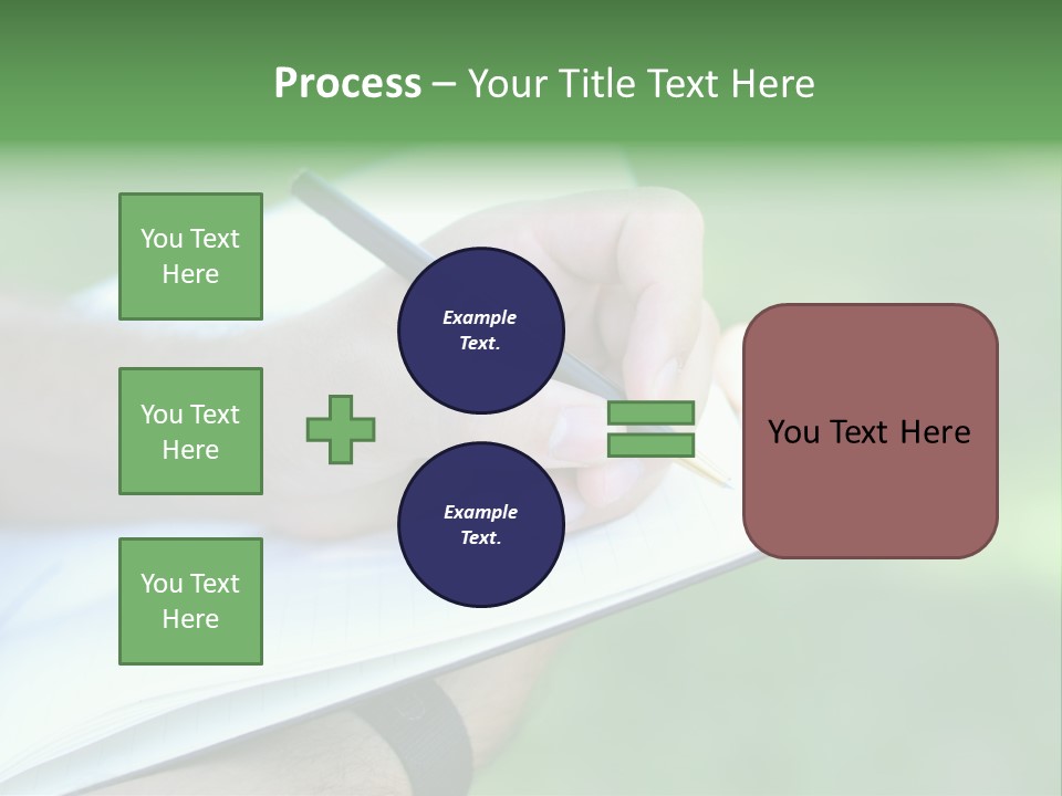 A Person Writing On A Notebook With A Pen PowerPoint Template