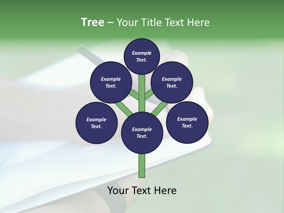 A Person Writing On A Notebook With A Pen PowerPoint Template