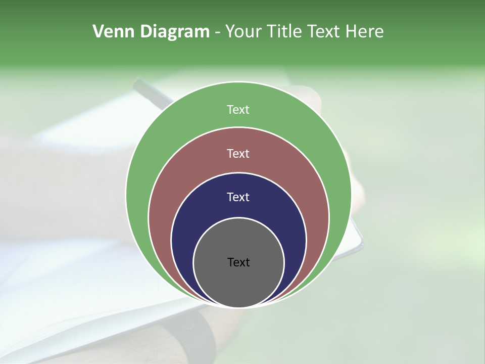 A Person Writing On A Notebook With A Pen PowerPoint Template