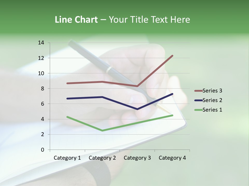 A Person Writing On A Notebook With A Pen PowerPoint Template