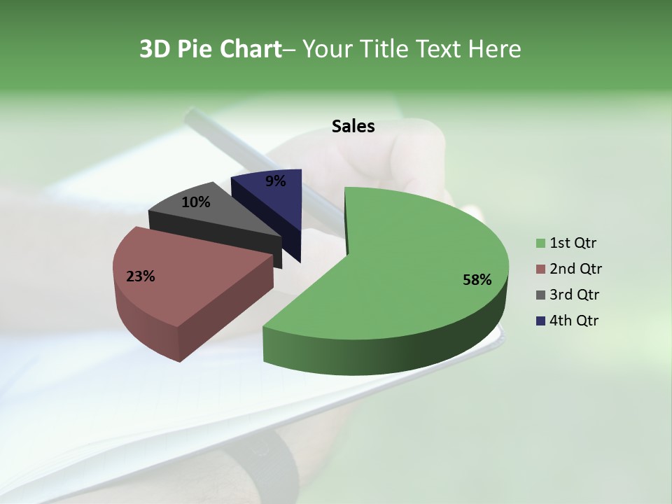 A Person Writing On A Notebook With A Pen PowerPoint Template