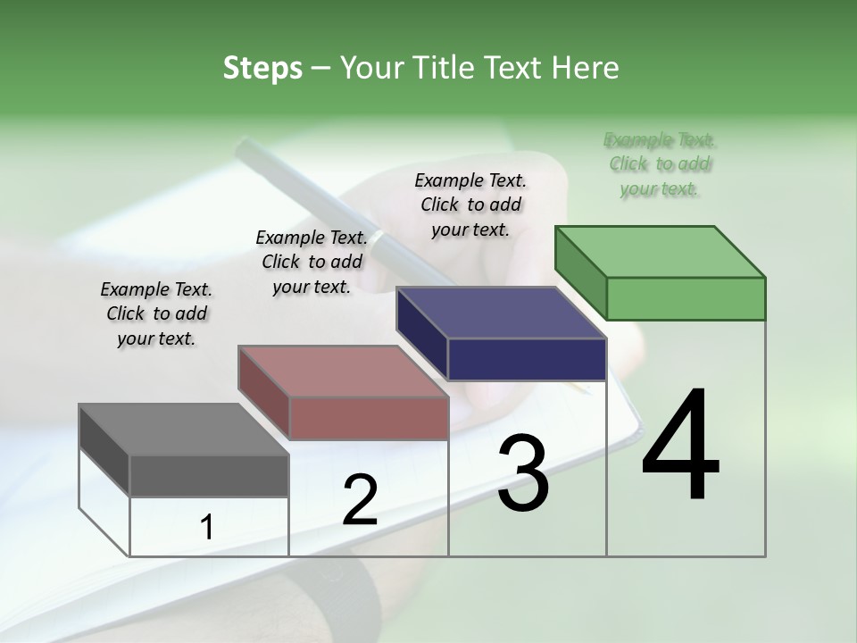 A Person Writing On A Notebook With A Pen PowerPoint Template
