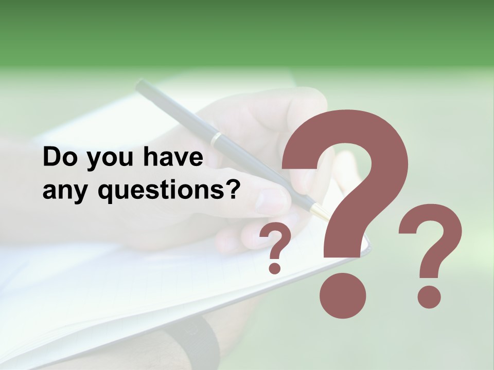 A Person Writing On A Notebook With A Pen PowerPoint Template