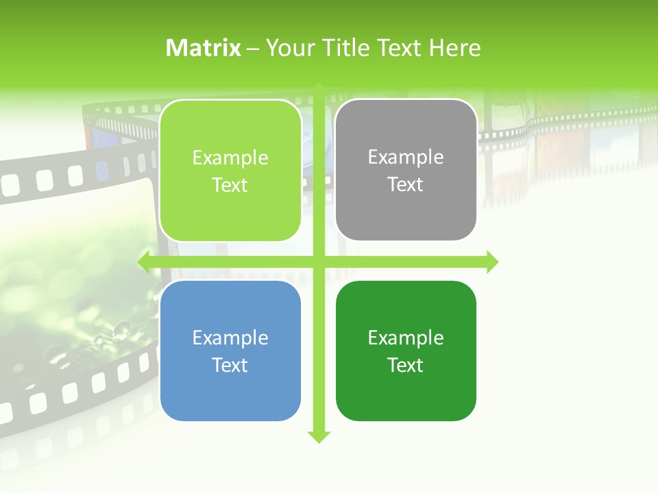 A Film Strip With Pictures On It PowerPoint Template