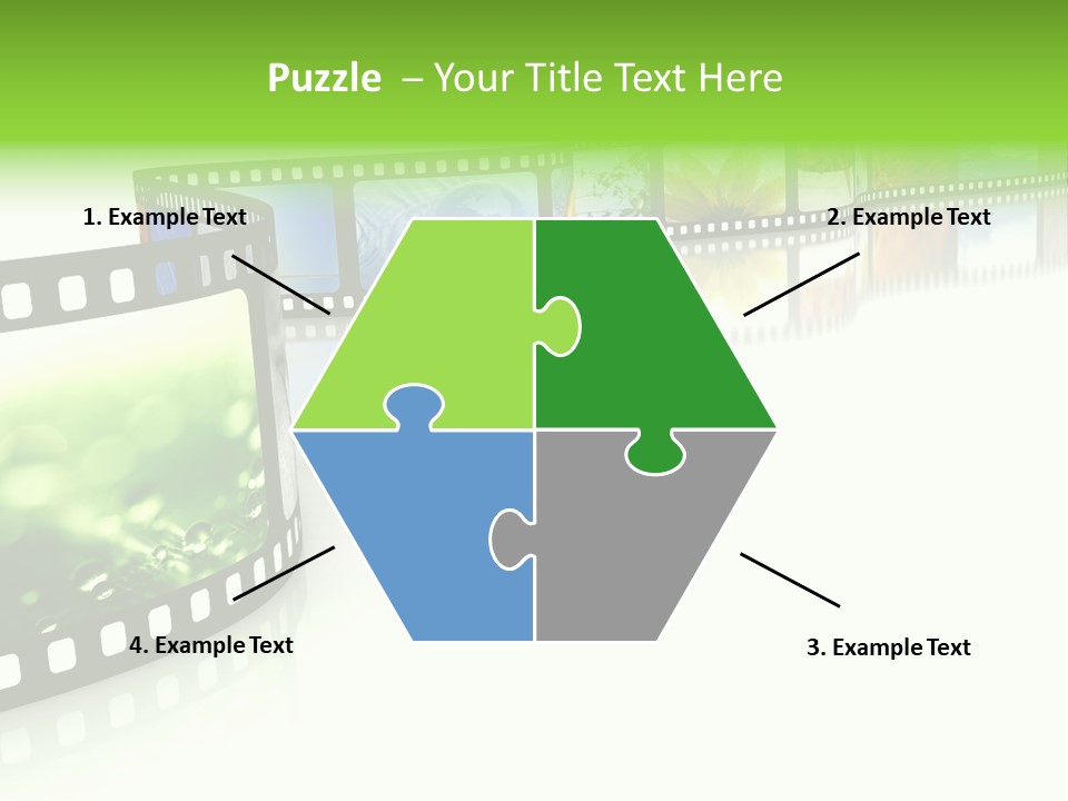 A Film Strip With Pictures On It PowerPoint Template