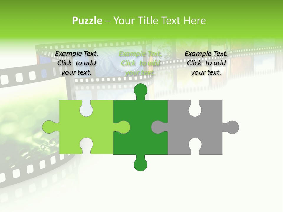 A Film Strip With Pictures On It PowerPoint Template