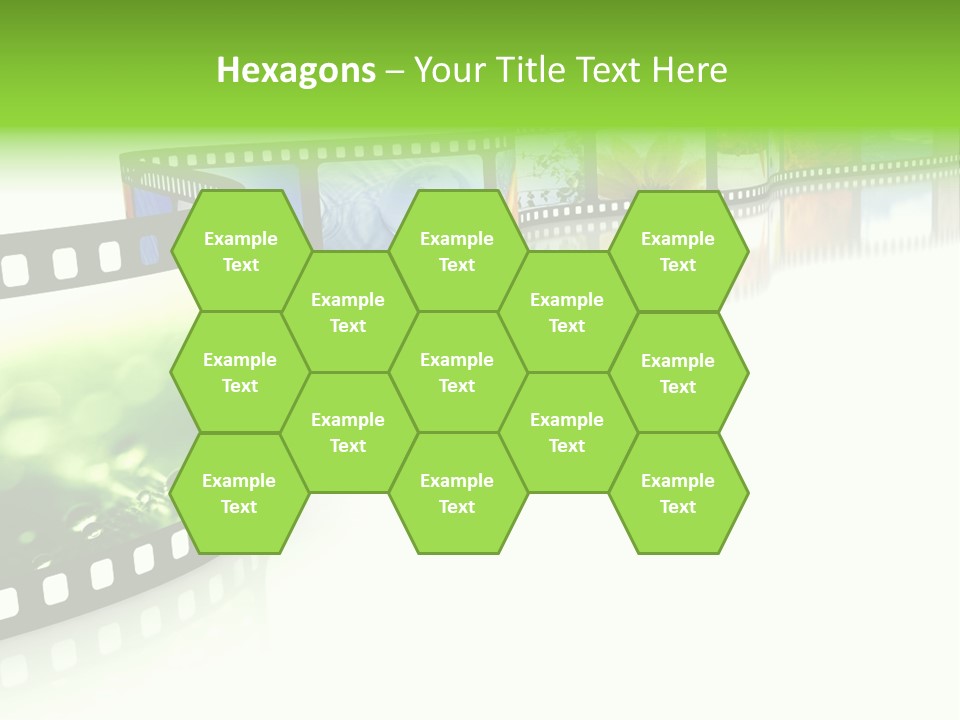 A Film Strip With Pictures On It PowerPoint Template