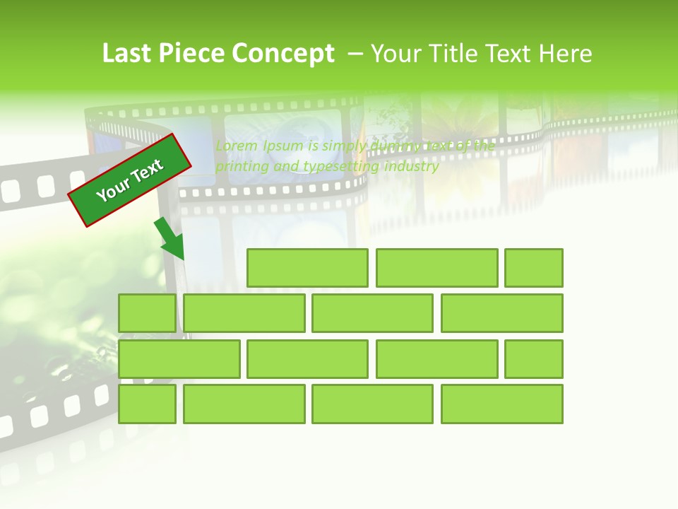 A Film Strip With Pictures On It PowerPoint Template