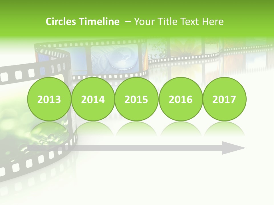 A Film Strip With Pictures On It PowerPoint Template